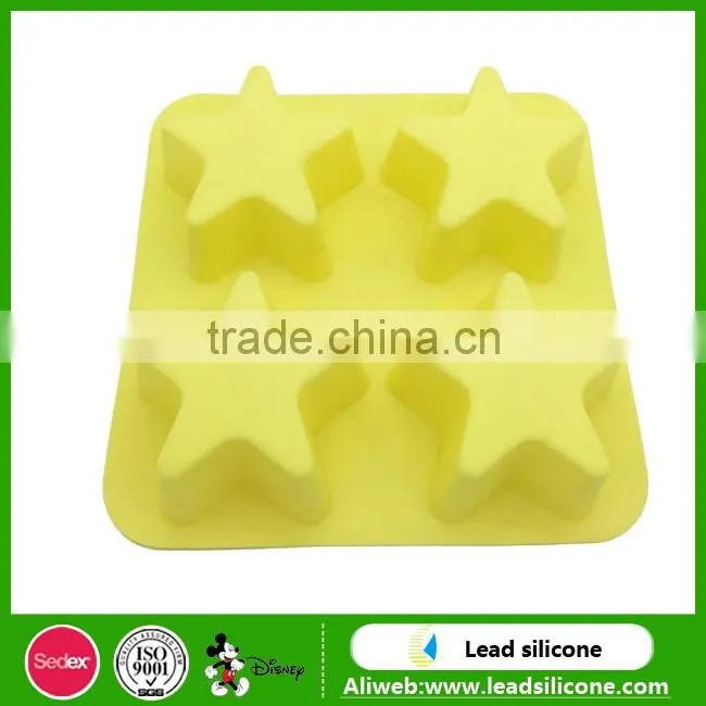 Sedex audited factory wholesale personalized custom star shape silicone ice cube tray