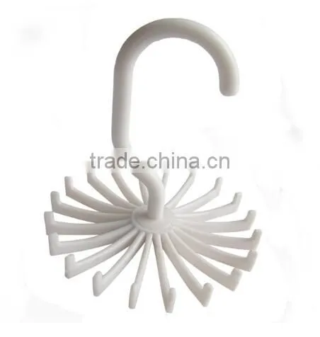 20 Holes Adjustable Plastic Rotating Tie and Belt Hanger