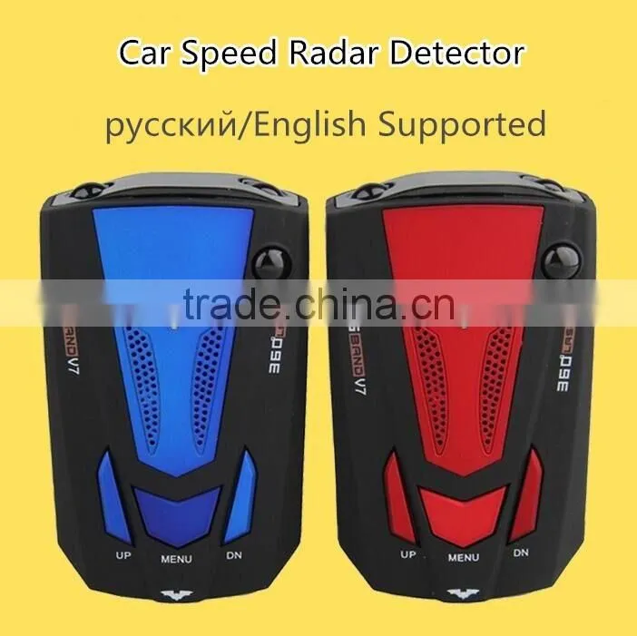 Hot-selling Radar Chronograph Car Radar Detector 360 Degree Russian/English Voice Remind Car Speed Limited V7 Radar Detector