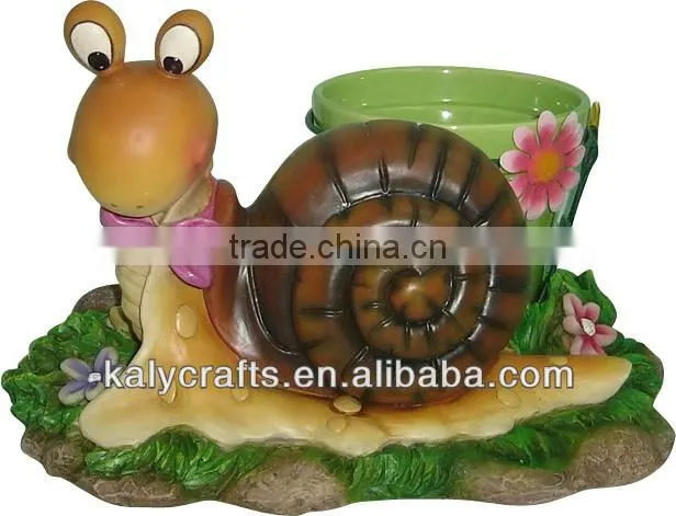 decorative hedgehog polyresin flower planter garden pot