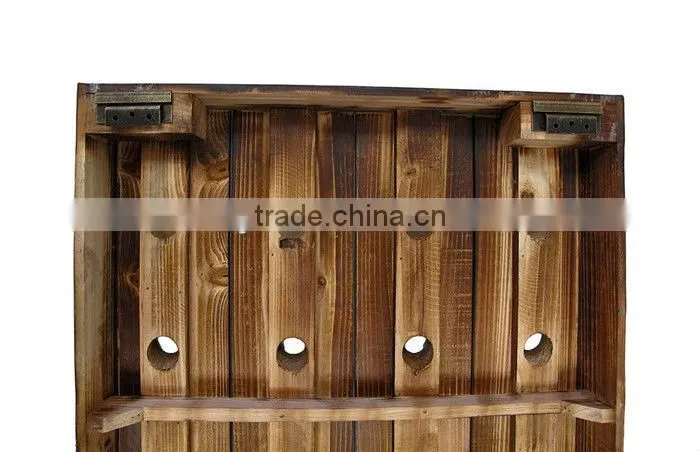 Wall Mounted Wooden Wine Holder/durable quality wine rack/solid wooden wine rack