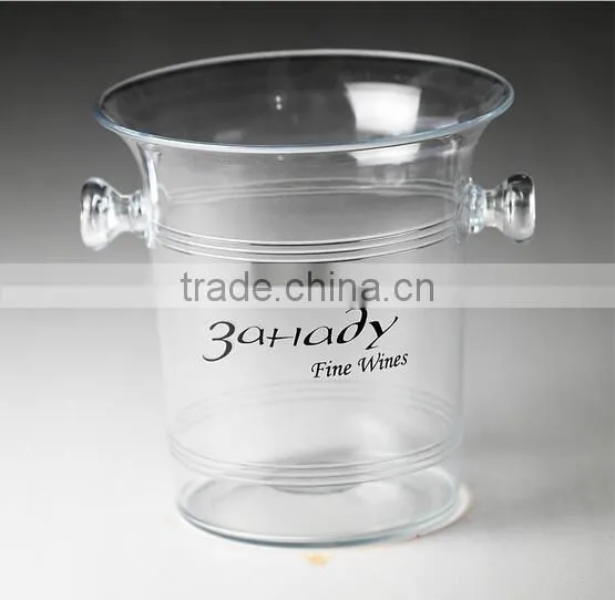 Best-selling Eco-friendly Plastic Ice Container/red acrylic ice bucket /round wine barrels of wine barrel