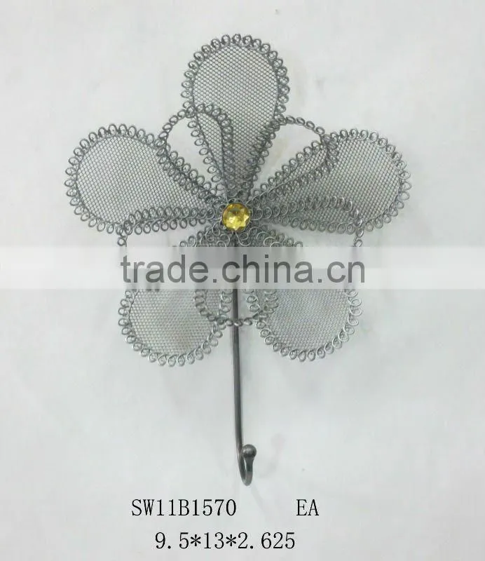 NEW style iron flower wall decoration with hook