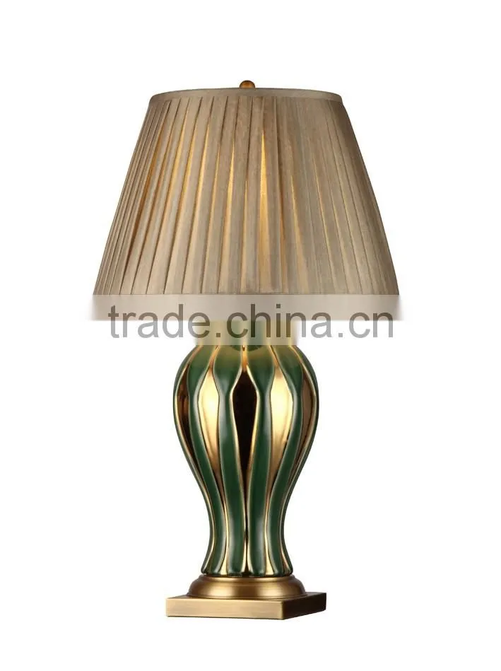 BISINI Luxury Decorative Gilding Ceramic Table Lamp For House