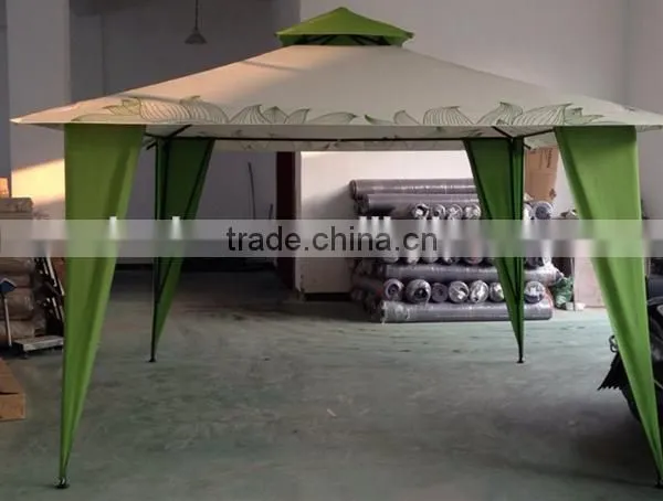 Double topped steel gazebo for garden
