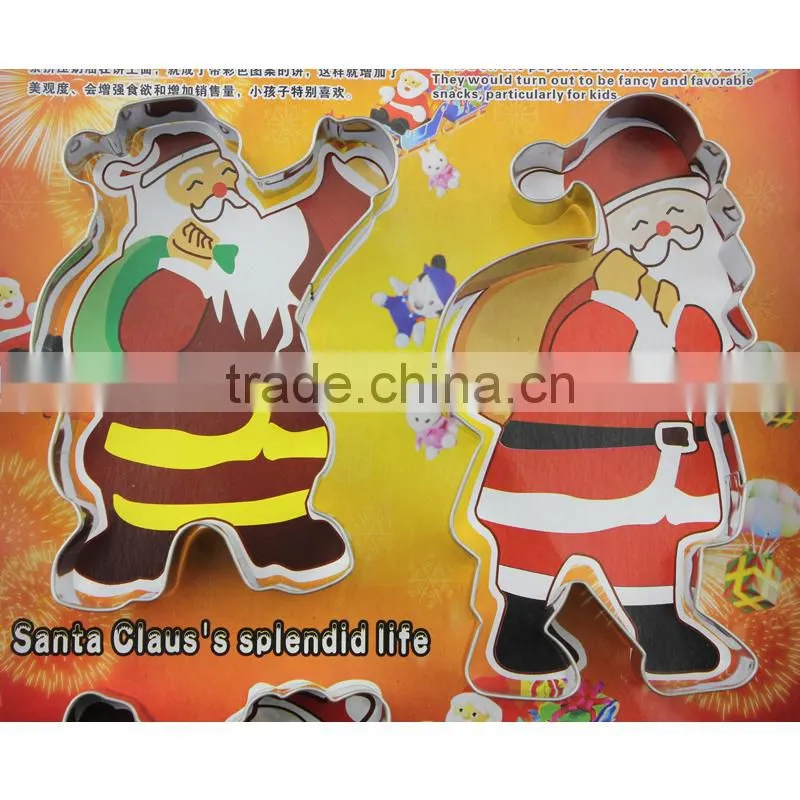 Christmas designer cake cutter fondant decorative fruit cutters cheap metal cookie cutters