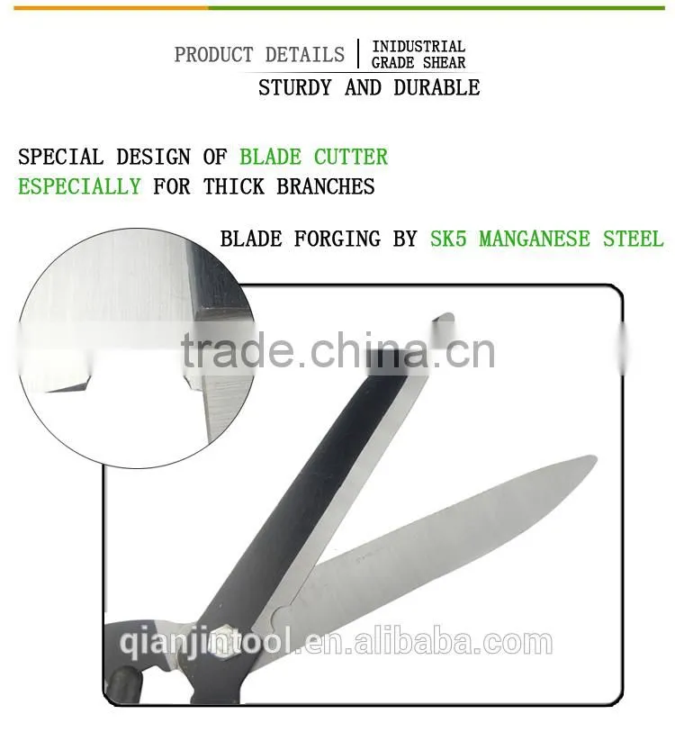 Whole forged stainless steel High quality Oak wooden handel garden scissors