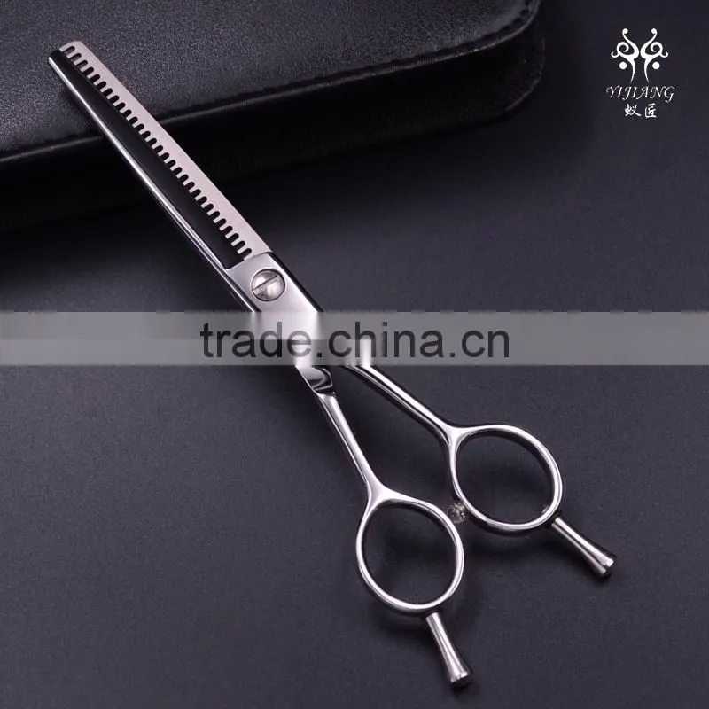 Black screw polishing silver professional hair thinning scissors