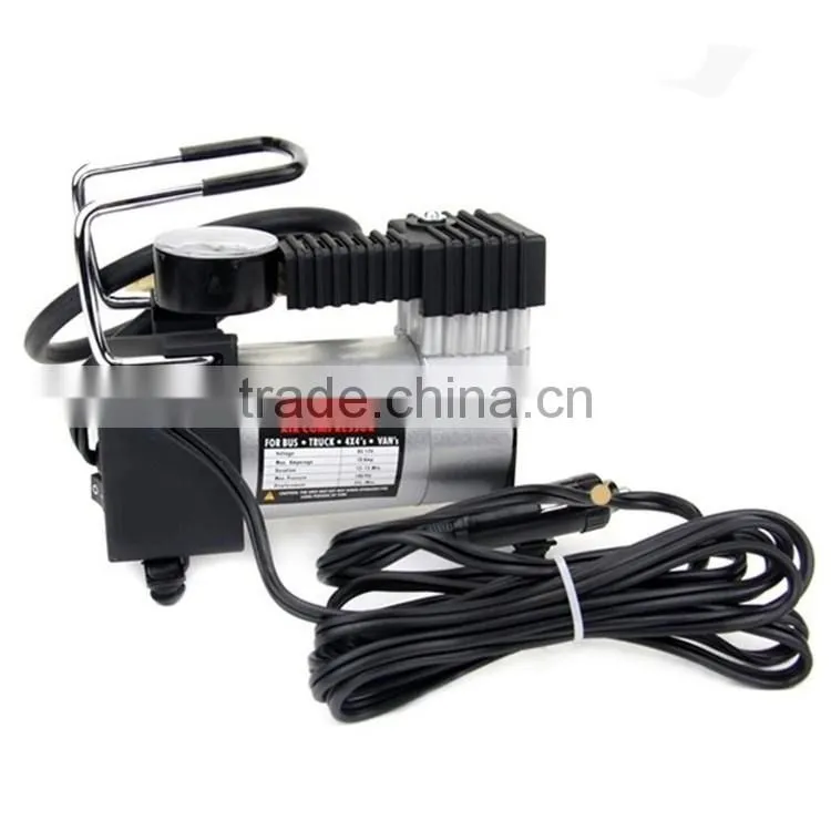 DC 12V Single Cylinder Metal Auto Air Compressor Car Tire Air Pump