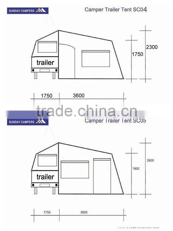 Top-rated in China with best quality lightweight cheap camping trailer sale