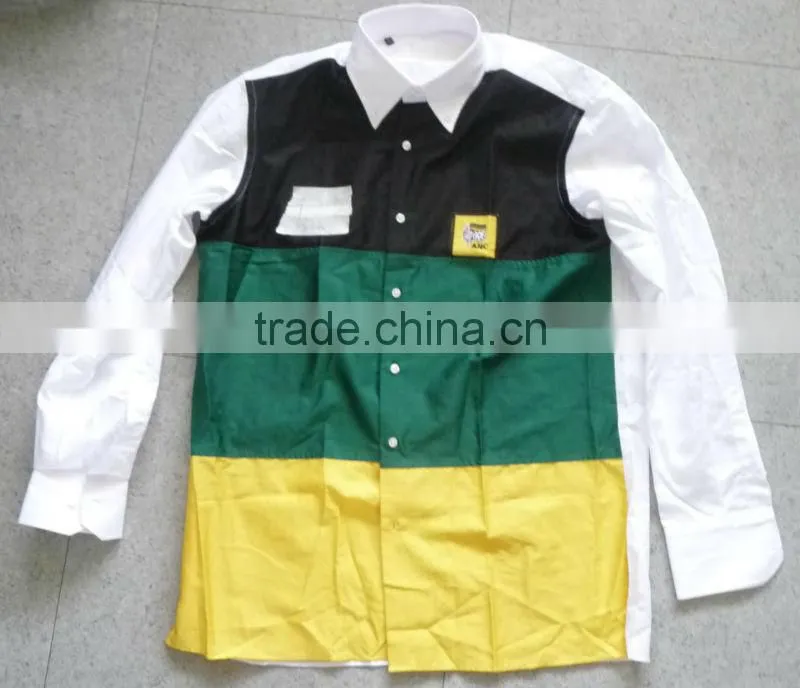 Men's 100% cotton mosaic design shirt with long sleeve casual shirt