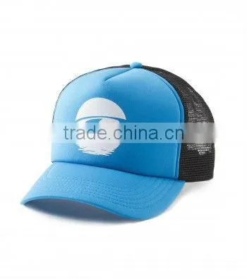 Wholesale cheap 5 panel custom printed baseball foam mesh trucker cap