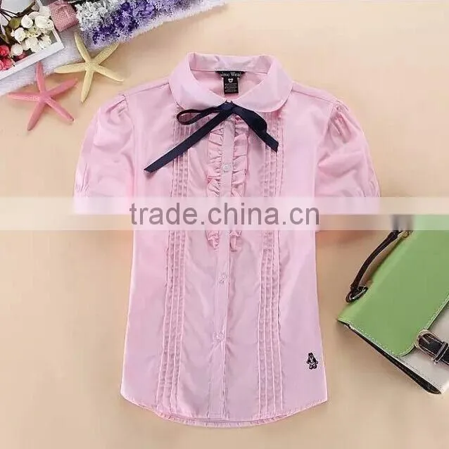 Girl's School Uniform Shirt Short Sleeve International School Uniform Summer School Uniform