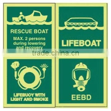 Luminescent safety exit sign