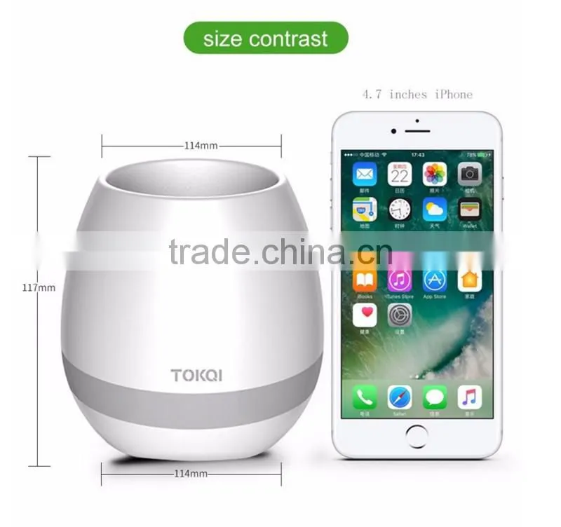 Touching Flower Singing Plant Interaction Bluetooth Speaker LED Smart Music Flowerpot