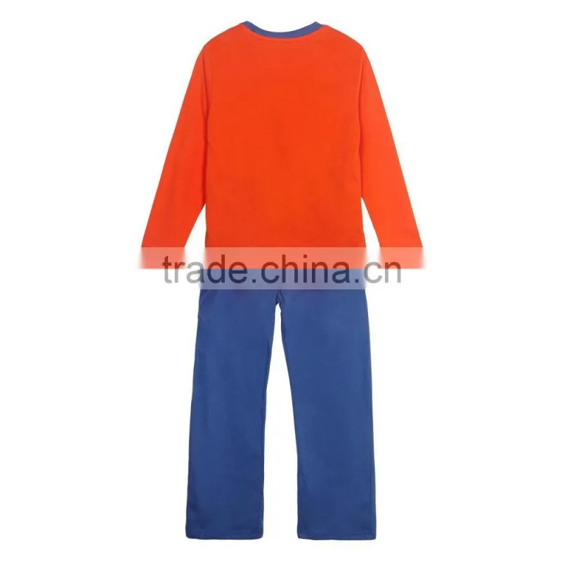 Boy's dark orange 'Varsity' pyjama set