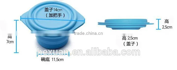 OEM, many colors,Silicone Baby Suction Bowls with Lid,kids silicone bowl
