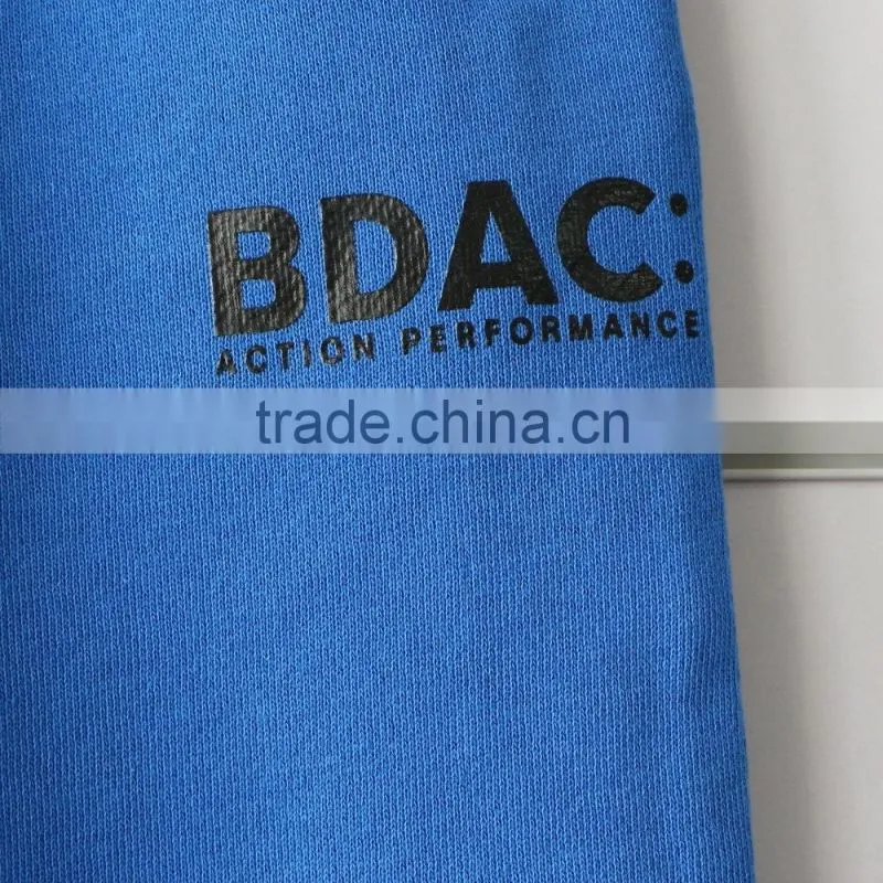 100% cotton men jogging pants with side waterproof pockets and logo print