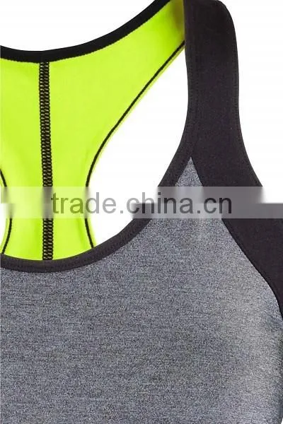 OEM Nylon lycra Women Workout Tank Tops Sexy Fitness Yoga Vest Wholesale