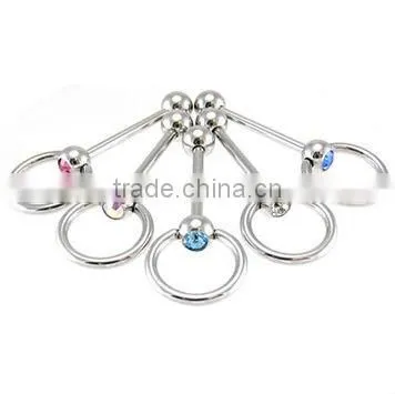 Tongue barbell acrylic tongue piercing rings