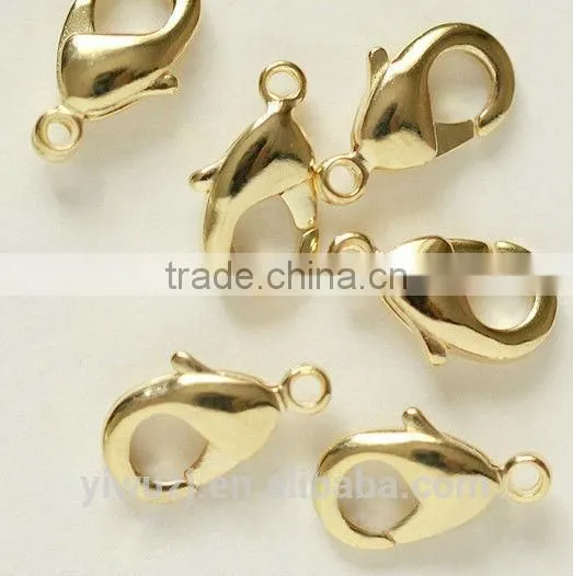 2014 Wholesale Gold-plated copper lobster clasp Gold-plated lobster clasp