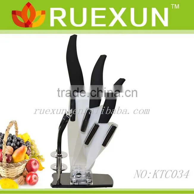 Ceramic knife set with Acrylic block