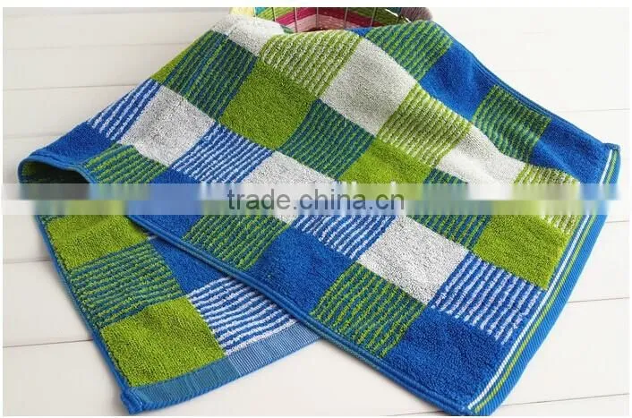 100% cototn two color striped hand towels gym towels