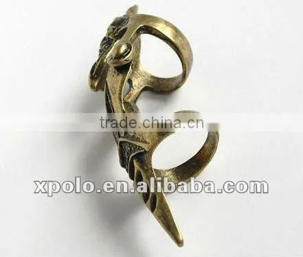 Personality Skull Head Adjustable Joint Metal Vintage Ring