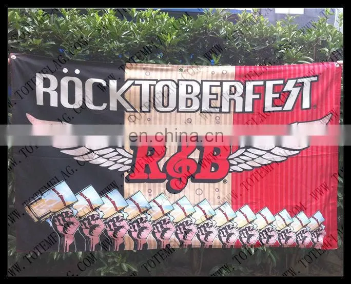 outdoor advertisement fabric banner / Full Color CMYK Print Banner Flag