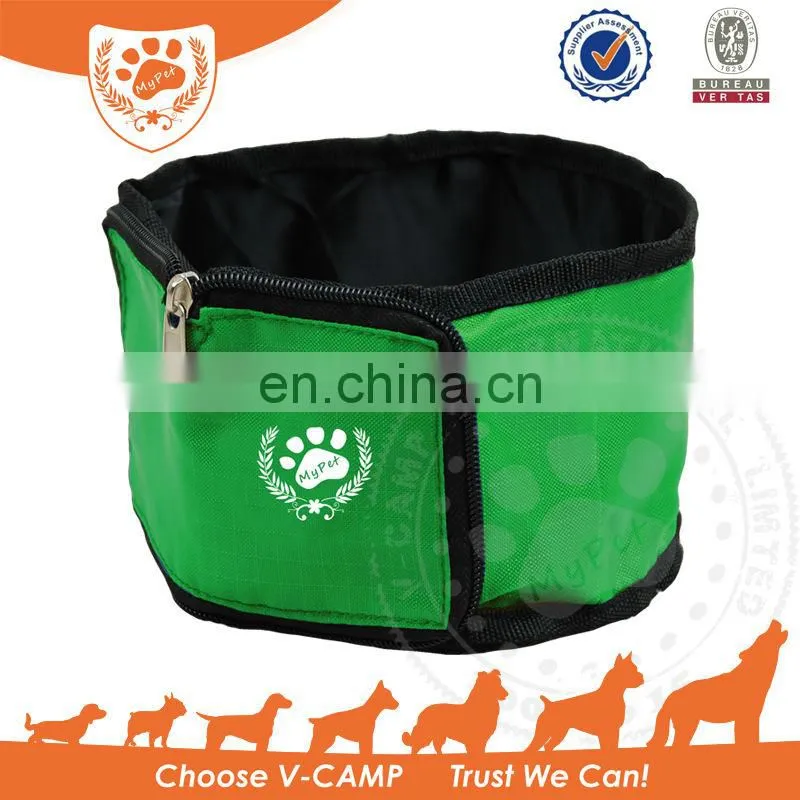 Polyester travel folding dog bowls