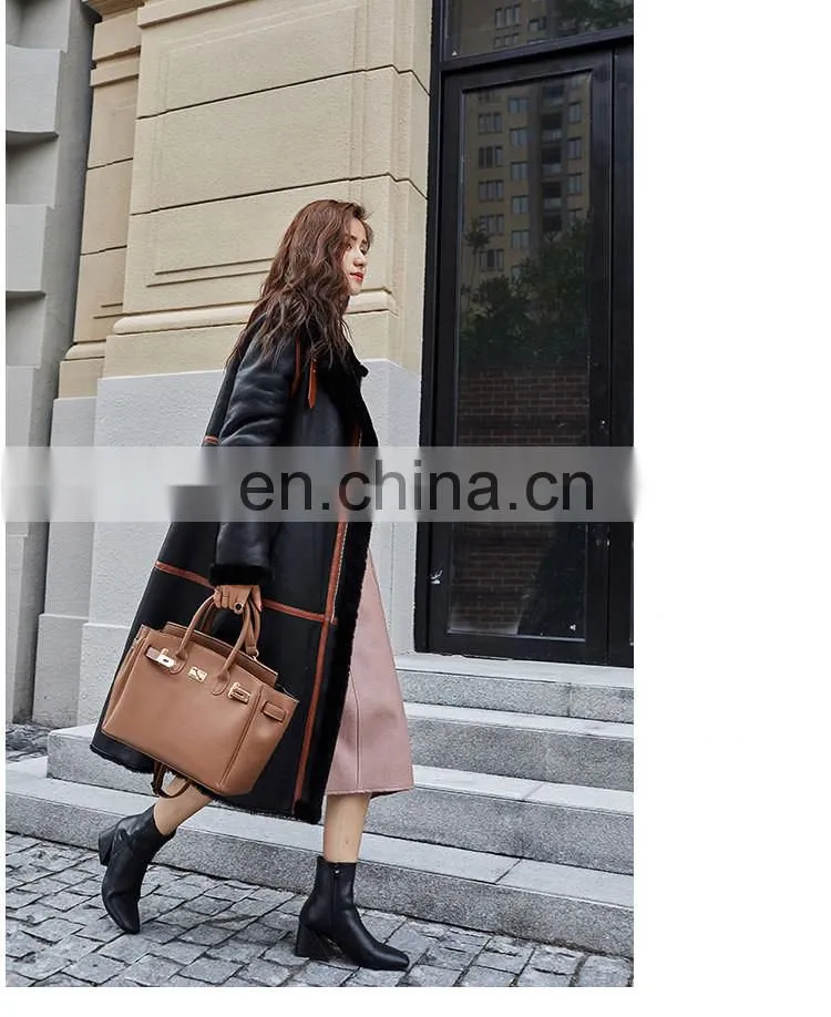 2017 Hot Selling Elegant Fashion Design Sheep Skin Leather Jacket