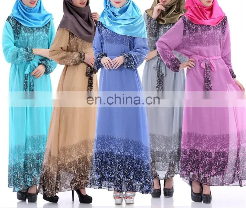 New fashion long sleeve muslim dress