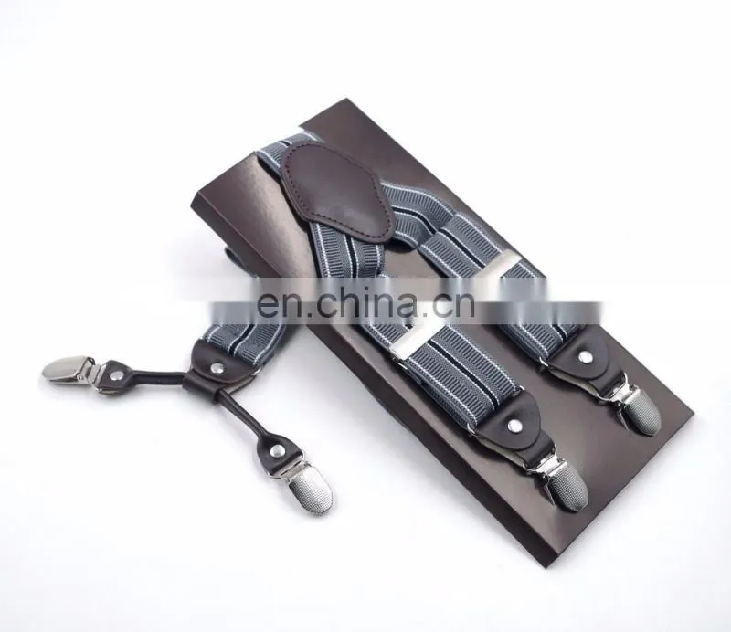 Yiwu wholesale high quality colorful suspenders,custom printing suspenders,adjustable metal clips suspenders