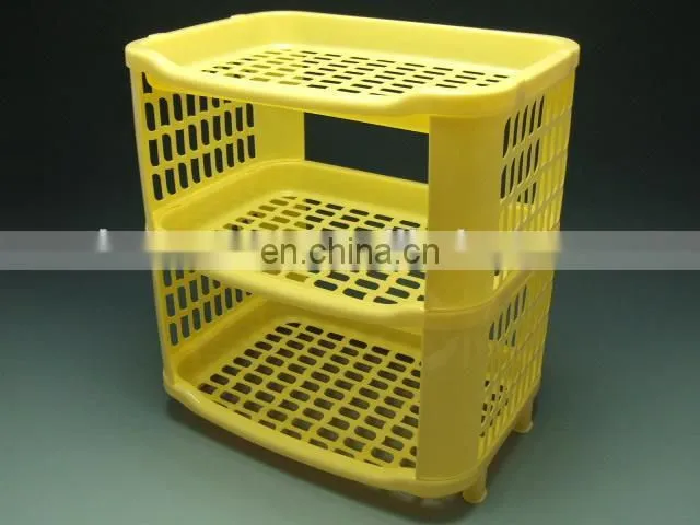 2014 new 3-layer plastic kitchen vegetable storage rack