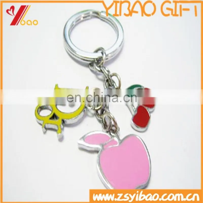 2D soft-enamel metal keychain with customized logo