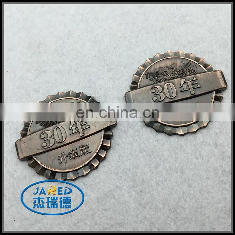 Adhesive Low Price Metal Wine Label Aluminum Material