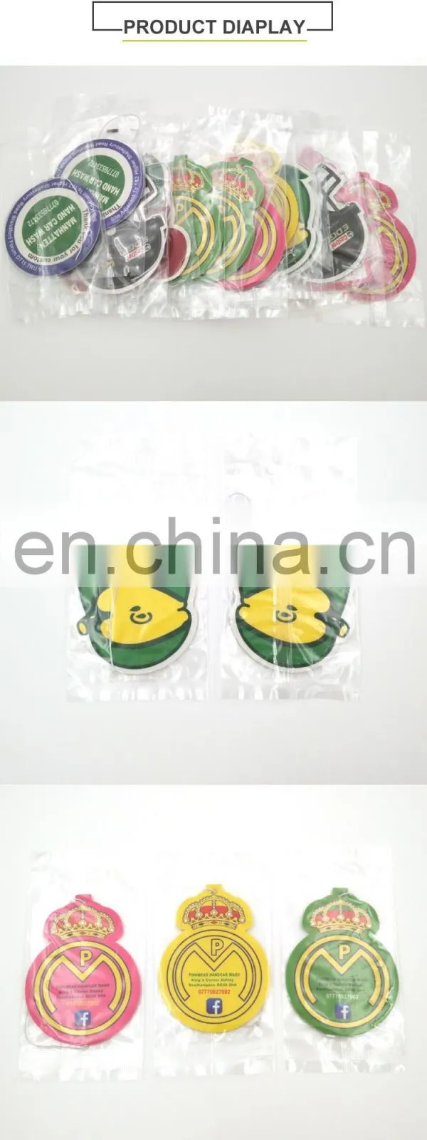 2017 Promotional Logo Printed Customized Scent Paper Air Freshener