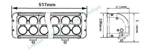 Double row 240w LED Light Bar Roof Mount Hi-Power Waterproof led light bar