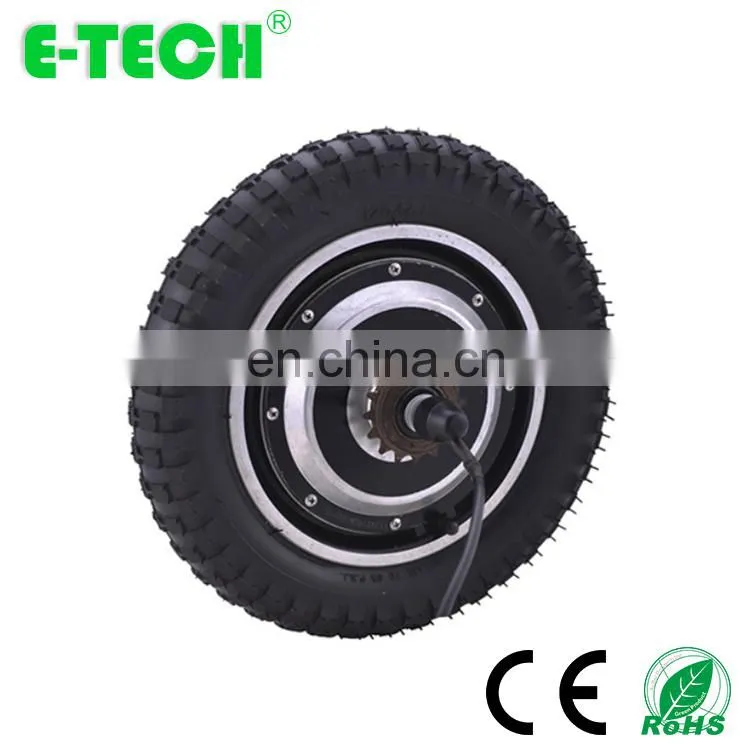 Hot sale 12 inch self-balancing drift DC brushless gearless car motor with tire
