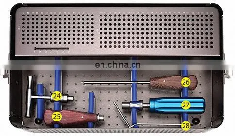 China Manufacture Bone Surgery Instruments Small Fragment Locking Plates Instruments Set Orthopedic Surgical Implants
