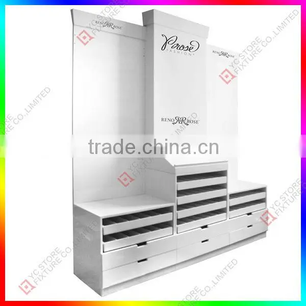 Fashionable wooden clothing display cabinet