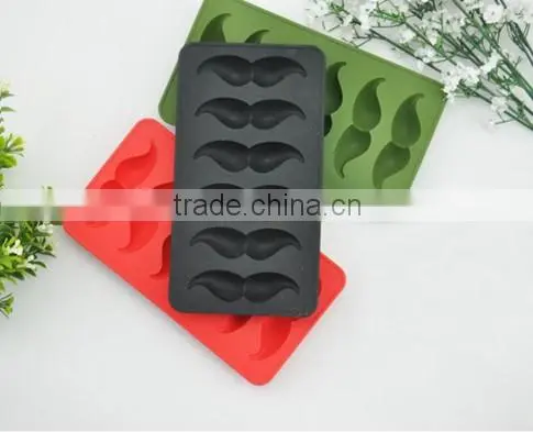 American market Wholesale Silicone Ice Cube Tray Whiskers FDA Ice Tray for Summer