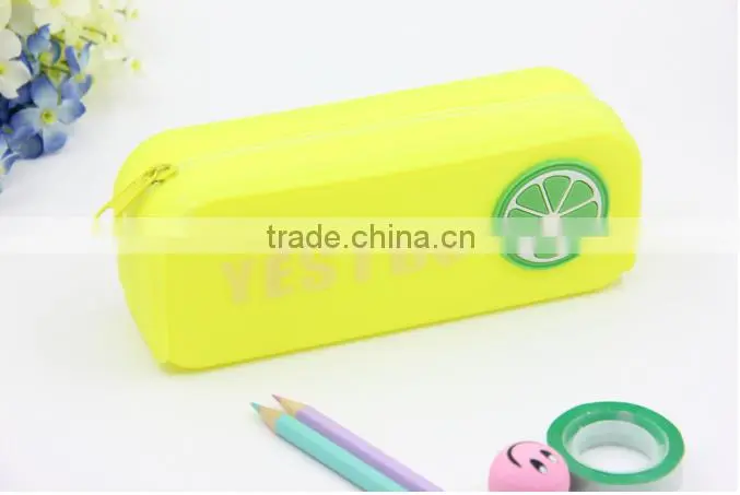 2016 Chinese wholesale cheap silicone pencil case, new product silicone rubber pencil case