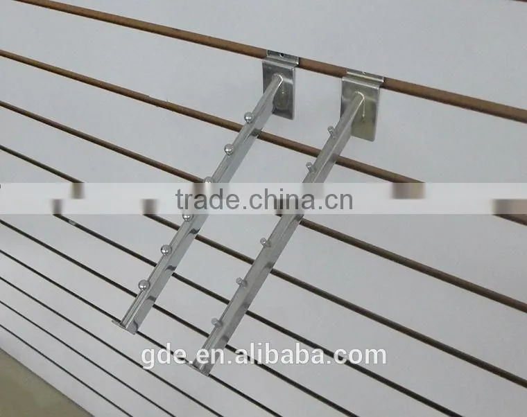 5 hooks metal chrome slatwall display accessories