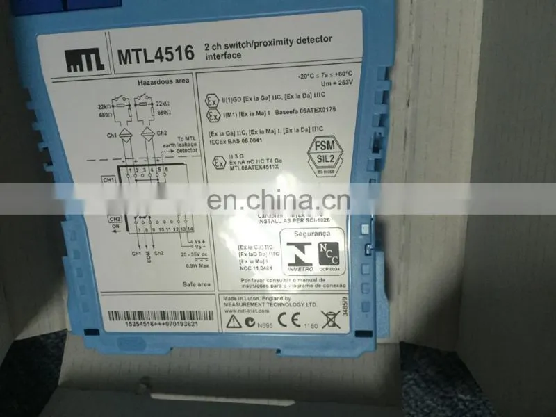 MTL MTL4516 2 CH Switch/proximity Detector Interface Genuine High Quality