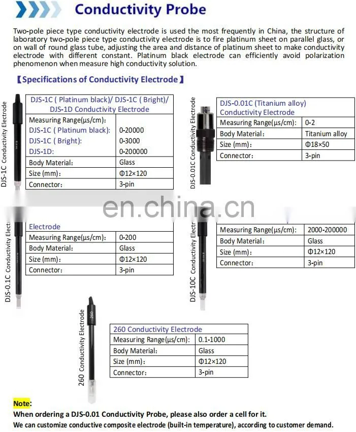 ph ec atc glass sensor probe ph electrode