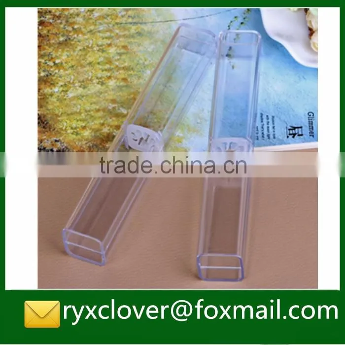 Transparent small hard eco-friendly plastic gift boxes for pen