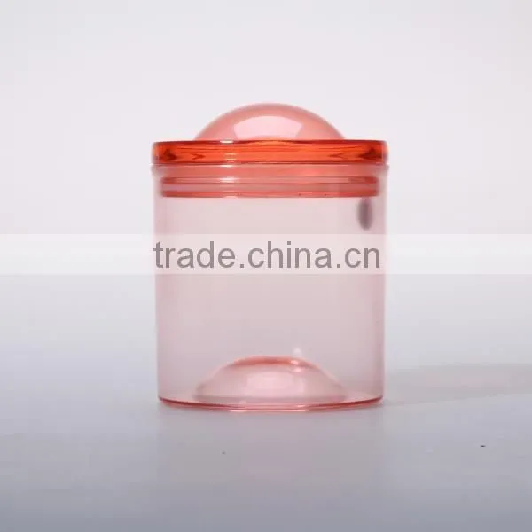 500ml cylindrical shaped plastic seal canister with lids