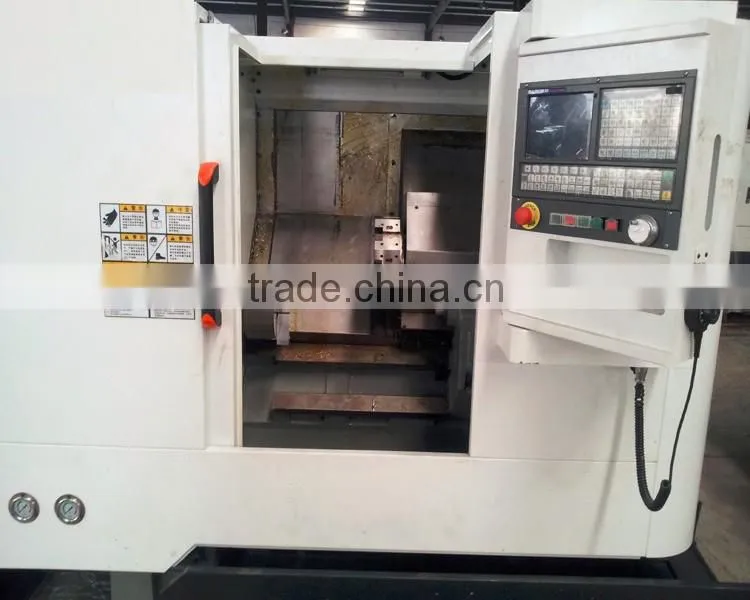 low cost cnc lathe machine CKX500L with 10'' hydraulic chuck servo spindle motor hydraulic tool turret