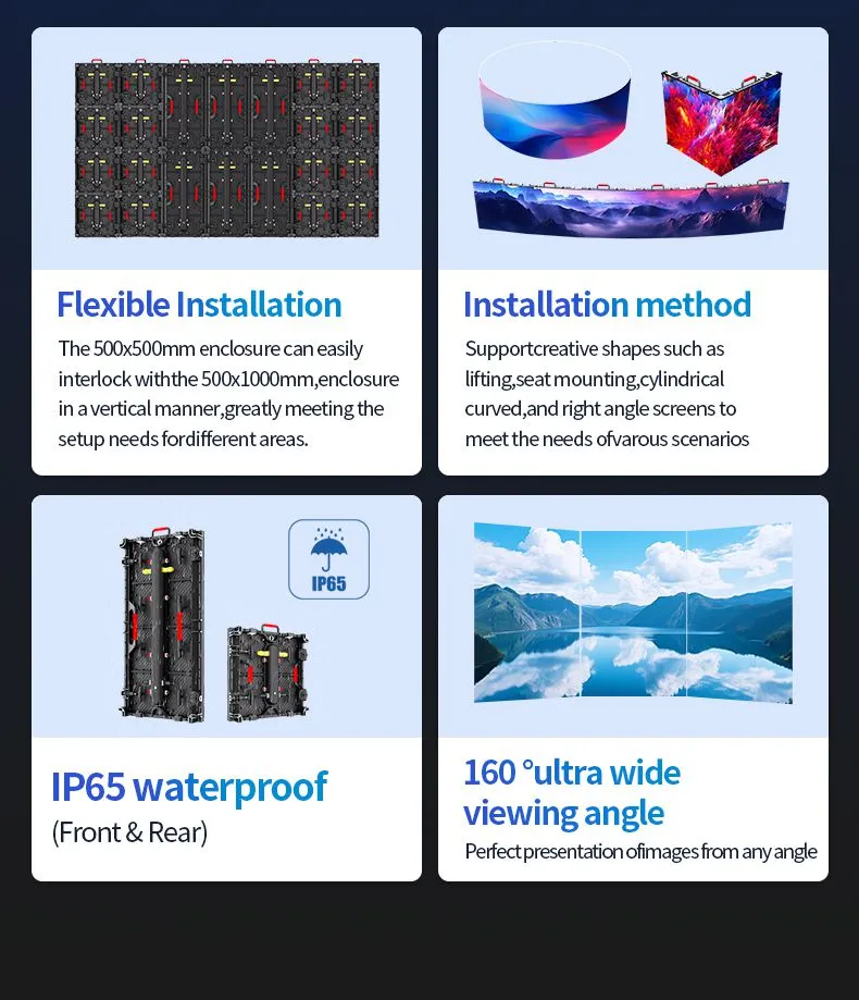 Factory Wholesale Price P1.9P2.6 P2.9 P3.9 Indoor Rental Mobile Led Full Video Panel Display Video Stage LED Screen for Concert